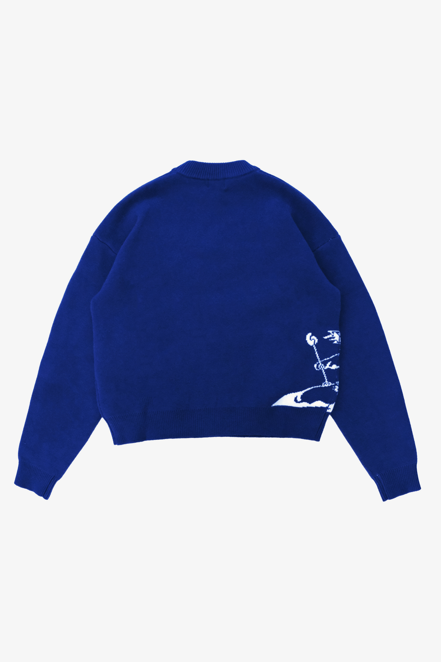 OCEAN BLUE KNIT SWEATER
